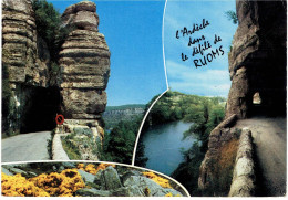 CPM FRANCE 07 ARDECHE RUOMS - Les Gorges De L'Ardèche - Le Défilé De Ruoms - Multivues 1974 - Ruoms