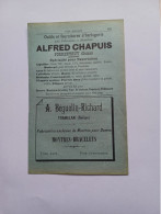 Ancienne Publicité Horlogerie ALFRED CHAPUIS PORRENTRUY SUISSE 1914 - Suisse