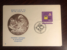 HUNGARY SPECIAL COVER AND CANCELLATION 1978 YEAR RED CROSS HEALTH MEDICINE STAMPS - FDC
