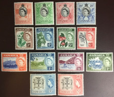 Jamaica 1956 Definitives Set To 5s Birds Flowers Fruit MNH - Jamaïque (...-1961)