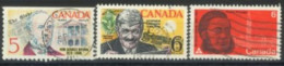 CANADA - 1969/80, CELEBRATIES STAMPS SET OF 3, USED. - Oblitérés