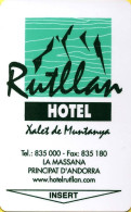 ANDORRA  KEY HOTEL       Rutllan Hotel La Massana - Hotelsleutels (kaarten)