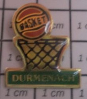 910A Pin's Pins / Beau Et Rare / THEME : SPORTS / CLUB BASKET DURMENACH Département Du Haut-Rhin En Région Alsace - Pallacanestro