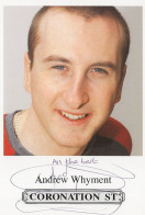 Andrew Whyment Coronation Street Hand Signed Cast Card Photo - Acteurs & Comédiens