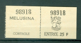 Luxembourg  Billet D'entrée Expo Phila Mélusina 1963 - Variétés & Curiosités