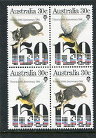AUSTRALIA - 1984  ANNIVERSARY OF VICTORIA BLOCK OF 4  MINT NH - Neufs