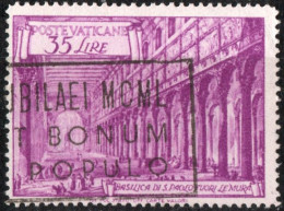 Vatican 1949 Basilica 35 L S Paolo Perf 14, 1 Value Cancelled - Oblitérés