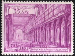 Vatican 1949 Basilica 35 L S Paolo Perf 13¼x14, 1 Value MNH - Neufs