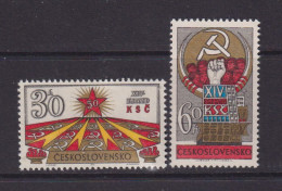 CZECHOSLOVAKIA  - 1971 Communist Party Congress Set Never Hinged Mint - Ungebraucht