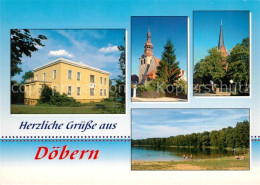 73263840 Doebern Niederlausitz Amt Doebern Ev Kirche Kath Kirche Badesee Doebern - Doebern