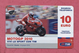 Italia, Italy- Ricarica Telefonica,TIM  Mobile Pop Up Card- Moto GP 2010, Round 06 Olanda, 26.6.2010- 10 Euro. - GSM-Kaarten, Aanvulling & Voorafbetaald