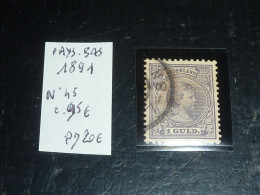 PAYS-BAS 1891 N°45 - Oblitéré (C.V) - Used Stamps