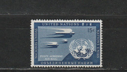 Nations Unies ( New-York ) YT PA 3 ** : Hirondelles Et ONU - 1951 - Poste Aérienne