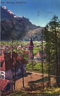 MEIRINGEN, BERN, ARCHITECTURE, TOWER, MOUNTAIN, SWITZERLAND, POSTCARD - Meiringen