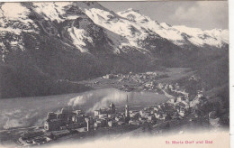 SUISSE . SAINT MORITZ.. CPA. ST. MORIZ. DORF UND BAD - St. Moritz