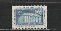 Nations Unies ( New-York ) YT 12 Obl : Vétérans De La Guerre , San Francisco - 1952 - Oblitérés