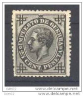 ES185-L3275-TESPALF.España.Rey ALFONSO  Xlll .IMPUESTOS DE GUERRA.1876.(Ed 185) Sin Goma.MAGNIFICO - Sonstige & Ohne Zuordnung