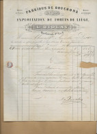 LETTRE FACTURE FABRIQUE DE BOUCHONS -LYON - EXPLOITATION DE FORETS DE LIEGE ANNEE 1864-AFFRANCHIE N° 22 - Artigianato