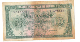 Belgium 10 Francs 1943 Kingdom In Exile WWII Issue - 5 Francs-1 Belga