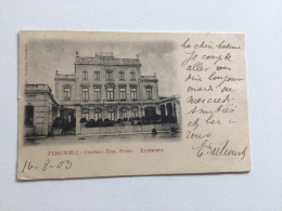 Carte Postale Ancienne (1903) Péruwelz Château Edm. Petit Extérieur - Peruwelz