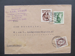 BRIEF Wien Strafport 1949 // D*59496 - Covers & Documents