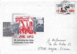 Postzegels > Europa > Duitsland > West-Duitsland > Postwaardestukken >50 Jahrestag Des Volkaufstandes In Der DDR (17291) - Enveloppes Privées - Oblitérées