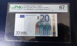 20 EURO - CYPRUS - G008  B4 - TRICHET - PMG 67 E - 20 Euro