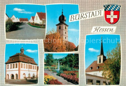 73258263 Buerstadt Strasse Rathaus Kirche Park Buerstadt - Bürstadt