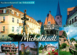 73255299 Michelstadt Fachwerkbauten Teilansichten Schloss Kirche Michelstadt - Michelstadt