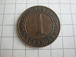 Germany 1 Rentenpfennig 1923 G - 1 Rentenpfennig & 1 Reichspfennig