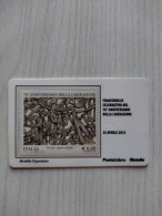 2015 ITALIA "70° ANNIVERSARIO DELLA LIBERAZIONE" Tessera Filatelica - Cartes Philatéliques