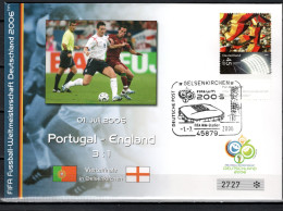 Germany 2006 Football Soccer World Cup Commemorative Cover Quarterfinal Portugal - England 3:1 - 2006 – Allemagne