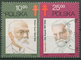 Polen 1982 Robert Koch, Odo Feliks Bujwid Tuberkulose 2827/28 Gestempelt - Usati