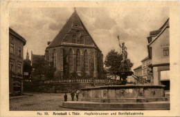 Arnstadt/Thür. - Hopfenbrunnen Und Bonifatiuskirche - Arnstadt