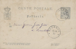 Luxembourg - Luxemburg -  Carte - Postale  1879  Adressiert An Herrn  Ginter - Ginter ,  Larochette - Stamped Stationery