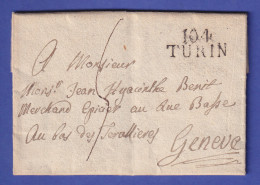 Italien Vorphila-Brief Mit Zweizeiler 104 TURIN Gelaufen Nach Genf 1810 - Andere & Zonder Classificatie