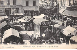 GOURNAY EN BRAY - Place Nationale - Un Jour De Marché - Très Bon état - Gournay-en-Bray