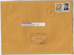 Brazil 2005 Returned Cover Florianópolis Central Agency Stamp Painting Cândido Portinari + Musical Instrumet Tambourine - Lettres & Documents