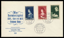 SAARLAND 1956 Nr 376-378 BRIEF FDC X78DCA2 - Lettres & Documents