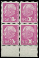 SAAR OPD 1957 Nr 419 Postfrisch VIERERBLOCK URA X478CD2 - Neufs