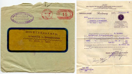 Germany 1927 Cover & Letter; Dortmund - „OLEX" Deutsche Petroleum-Verkaufs-Gesellschaft; 15pf. Meter - Máquinas Franqueo