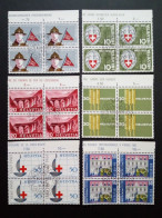 SCHWEIZ MI-NR 768-773 GESTEMPELT(USED) 4er BLOCK JAHRESEREIGNISSE 1963 ROTES KREUZ PFADFINDER POSTKUTSCHE BRÜCKE - Gebraucht