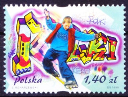 Poland 1999 MNH, Roller Blading, Fun Sports - Skateboard