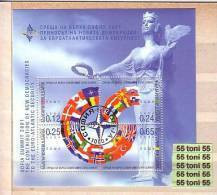 2001 Sofia ; Summit (Owl) (Michel: BL 249 )  S/S -used/oblitere (O) BULGARIA / Bulgarie - Usati