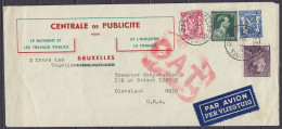 Env. "Centrale De Publicité Pour Le Bâtiment, …" Par Avion Affr. N°423+426+434+646 Càd BRUXELLES-BRUSSEL 31C /21-18-1945 - 1936-51 Poortman