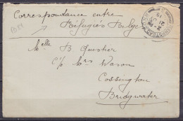 Env. En Franchise "Correspondance Entre Réfugiés Belges" Càd UK "HAMPSTEAD.S.O.N.W /21 JY 1915/5" Pour COSSINGTON BRIDGE - Army: Belgium