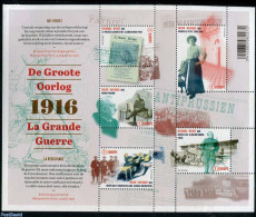 Belgium 2016 The Great War 1916 S/s, Mint NH, History - Transport - Newspapers & Journalism - Aircraft & Aviation - Wo.. - Unused Stamps