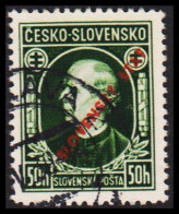 1939. SLOVENSKO Andrej Hlinka 50 HALERU Perf 12½ Overprinted Slovensky Stat.  (Michel 24A) - JF545947 - Usati