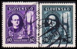 1939. SLOVENSKO Jozef Murgaš Complete Set. (Michel 46-47) - JF545976 - Usati