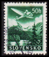 1939. SLOVENSKO AIR MAIL Heinkel He 111 50 H. (Michel 49) - JF545977 - Used Stamps